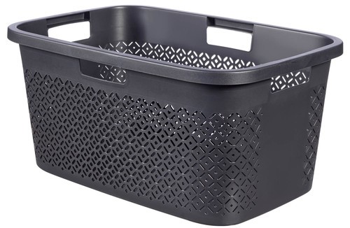 סל כביסה 47 ליטר לבן מבית כתר TERRAZZO LAUNDRY BASKET